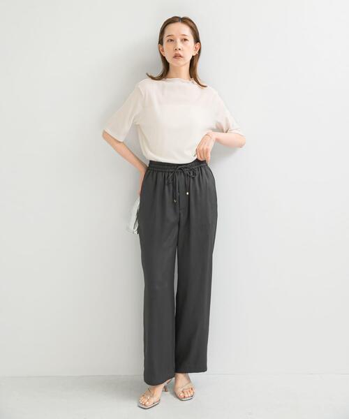 URBAN RESEARCH ROSSO WOMEN（アーバンリサーチ　ロッソ）の「ラメシアーカットソー（Tシャツ/カットソー・レディース・ピンク/オフホワイト/ブラック・FREE）」の4枚目の写真