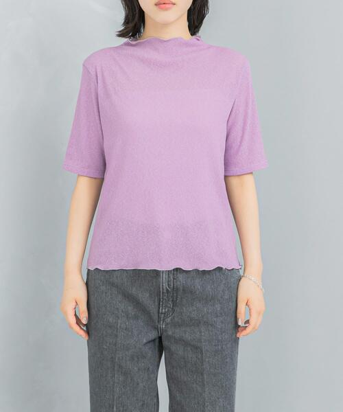 URBAN RESEARCH ROSSO WOMEN（アーバンリサーチ　ロッソ）の「ラメシアーカットソー（Tシャツ/カットソー・レディース・ピンク/オフホワイト/ブラック・FREE）」の18枚目の写真