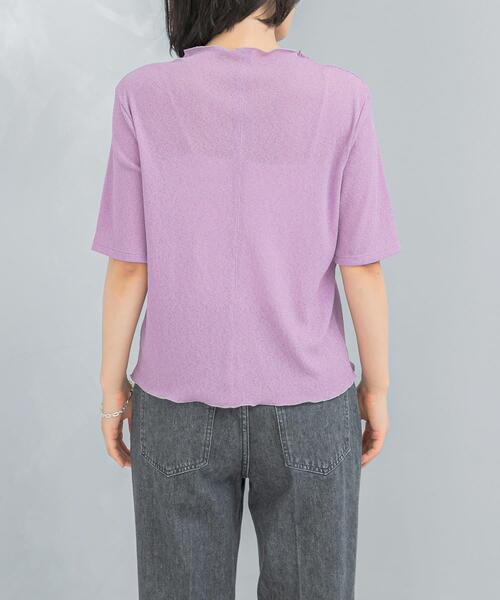 URBAN RESEARCH ROSSO WOMEN（アーバンリサーチ　ロッソ）の「ラメシアーカットソー（Tシャツ/カットソー・レディース・ピンク/オフホワイト/ブラック・FREE）」の20枚目の写真