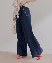 Chico チコルーズワイドデニム ブルーサイズS Chico|チコのデニムパンツ(ワイド・ルーズ)通販 - ZOZOTOWN