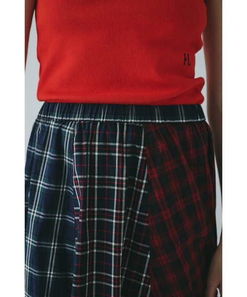 HeRIN.CYE(ヘリンドットサイ)の「Asymmetry hem skirt アシンメトリーヘムスカート(スカート・レディース・ブラック/レッド系その他・38/36)」の7枚目の写真