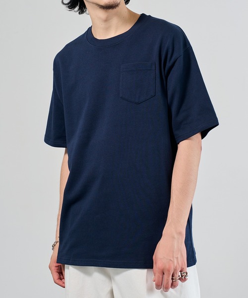 LIFEMAX(ライフマックス)の「【LIFEMAX】10.2オンス ポケット付きスーパーヘビーウェイトTシャツ MS1157(Tシャツ/カットソー・メンズ・チャコールグレー/ブラック/ホワイト/グリーン/ネイビー/スモーキーグリーン系/パープル系その他2/スモークピンク/グレイッシュベージュ/グレイッシュブルー/サンドベージュ・XL/L/M/S)」の14枚目の写真