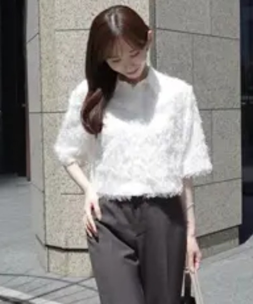 セール】シャギージャガードシャツ（シャツ/ブラウス）｜anuans（ア