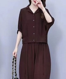 SallyLunn（サリーラン）の「【ゆったりシルエットで快適】半袖リラックスセットアップ（ワンピース）」