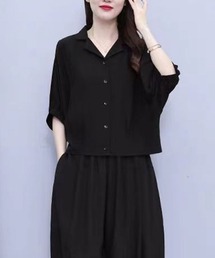 SallyLunn（サリーラン）の「【ゆったりシルエットで快適】半袖リラックスセットアップ（ワンピース）」