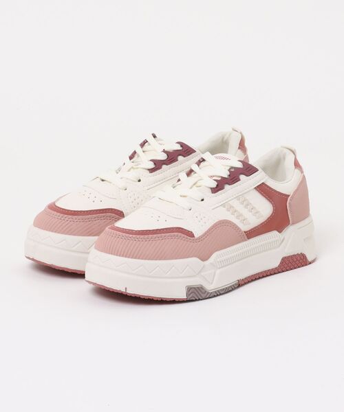 STYLEBLOCK(スタイルブロック)の「配色ダッドスニーカー(スニーカー・レディース・グリーン/ピンク/ベージュ・36/37/38/39/40/35)」の1枚目の写真