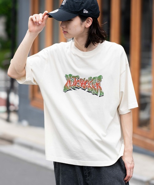WEGO(ウィゴー)の「WEGO/コンパクトフィットピグメントグラフィックT(Tシャツ/カットソー・メンズ・スミクロ/パープル/オフホワイト/レッド・MEDIUM/LARGE)」の10枚目の写真