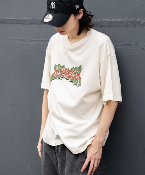 WEGO(ウィゴー)の「WEGO/コンパクトフィットピグメントグラフィックT(Tシャツ/カットソー・メンズ・スミクロ/パープル/オフホワイト/レッド・MEDIUM/LARGE)」の11枚目の写真