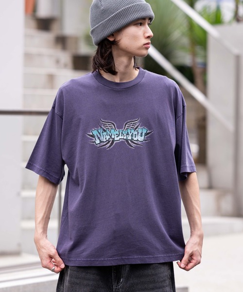 WEGO(ウィゴー)の「WEGO/コンパクトフィットピグメントグラフィックT(Tシャツ/カットソー・メンズ・スミクロ/パープル/オフホワイト/レッド・MEDIUM/LARGE)」の17枚目の写真