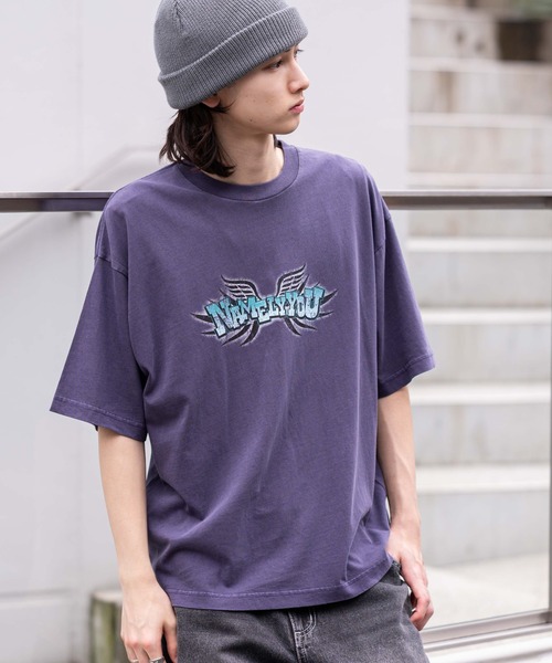 WEGO(ウィゴー)の「WEGO/コンパクトフィットピグメントグラフィックT(Tシャツ/カットソー・メンズ・スミクロ/パープル/オフホワイト/レッド・MEDIUM/LARGE)」の19枚目の写真