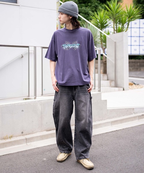 WEGO(ウィゴー)の「WEGO/コンパクトフィットピグメントグラフィックT(Tシャツ/カットソー・メンズ・スミクロ/パープル/オフホワイト/レッド・MEDIUM/LARGE)」の20枚目の写真