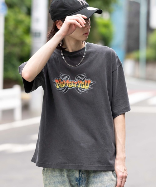 WEGO(ウィゴー)の「WEGO/コンパクトフィットピグメントグラフィックT(Tシャツ/カットソー・メンズ・スミクロ/パープル/オフホワイト/レッド・MEDIUM/LARGE)」の13枚目の写真