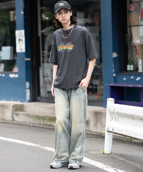 WEGO(ウィゴー)の「WEGO/コンパクトフィットピグメントグラフィックT(Tシャツ/カットソー・メンズ・スミクロ/パープル/オフホワイト/レッド・MEDIUM/LARGE)」の16枚目の写真