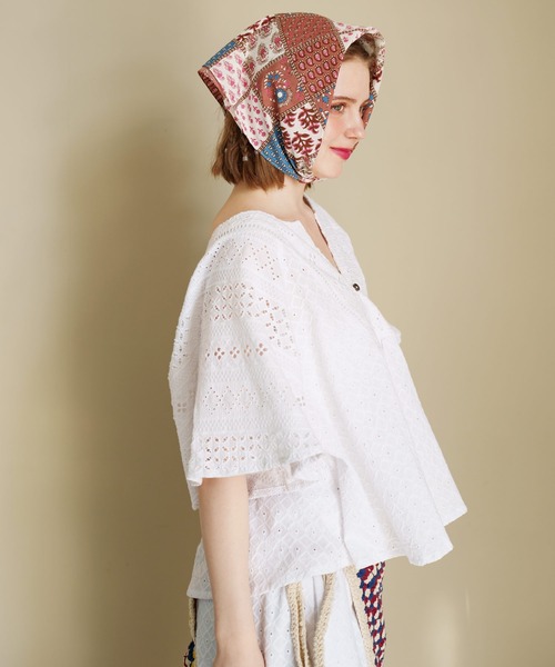 チャイハネ（チャイハネ）の「【チャイハネ】サーランシフリー刺繍トップス（その他トップス・レディース・グリーン/ホワイト/ブラック・FREE）」の15枚目の写真