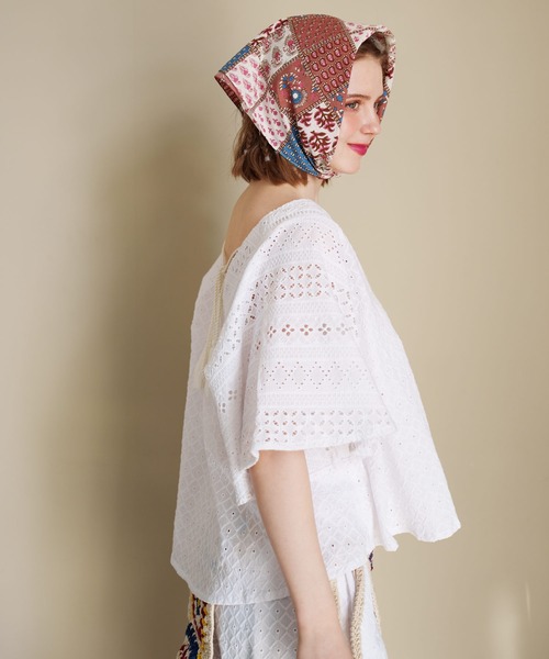 チャイハネ（チャイハネ）の「【チャイハネ】サーランシフリー刺繍トップス（その他トップス・レディース・グリーン/ホワイト/ブラック・FREE）」の16枚目の写真