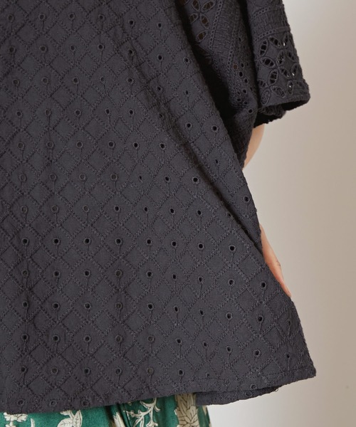 チャイハネ（チャイハネ）の「【チャイハネ】サーランシフリー刺繍トップス（その他トップス・レディース・グリーン/ホワイト/ブラック・FREE）」の12枚目の写真