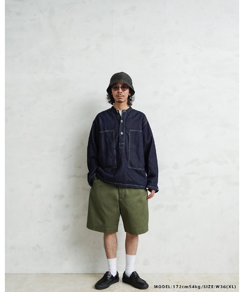 WAIPER.inc（ワイパーインク）の「WAIPER.inc 米軍 M-45 チノトラウザーショーツ【WP1089】（その他パンツ・メンズ・ベージュ系その他/ブラック/オリーブ・30/32/34/36/38）」の10枚目の写真
