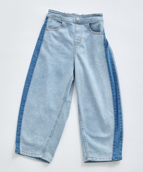 pairmanon（ペアマノン）の「ユニセックス サイドライン切替え バルーンデニムパンツ（デニムパンツ・キッズ・ブラック/ライトブルー・90/100/110/120/130/140/150）」の14枚目の写真