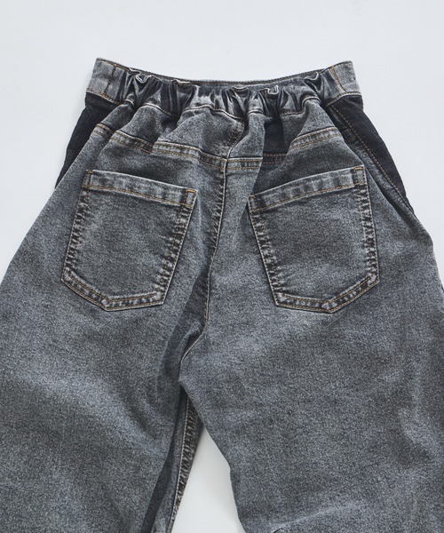 pairmanon（ペアマノン）の「ユニセックス サイドライン切替え バルーンデニムパンツ（デニムパンツ・キッズ・ブラック/ライトブルー・90/100/110/120/130/140/150）」の19枚目の写真