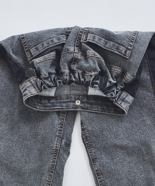 pairmanon（ペアマノン）の「ユニセックス サイドライン切替え バルーンデニムパンツ（デニムパンツ・キッズ・ブラック/ライトブルー・90/100/110/120/130/140/150）」の21枚目の写真