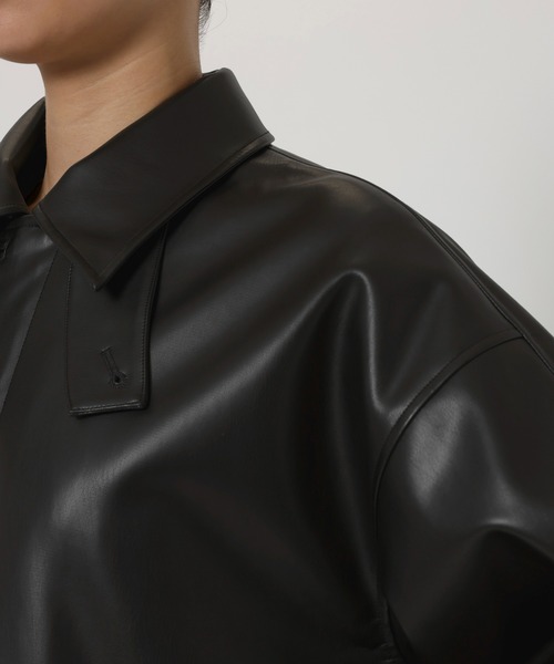 BABYLONE（バビロン）の「フェイクレザーカバーオール（カバーオール