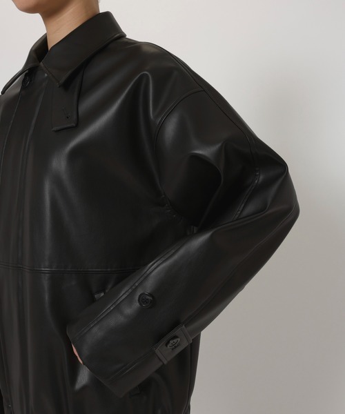 BABYLONE（バビロン）の「フェイクレザーカバーオール（カバーオール