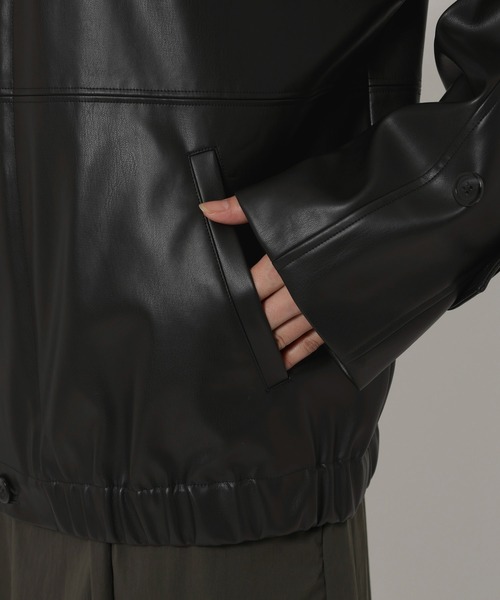 BABYLONE（バビロン）の「フェイクレザーカバーオール（カバーオール