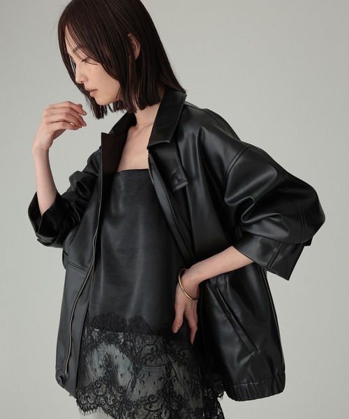 BABYLONE レザーカバーオールジャケット 手洗い可】フェイクレザーカバーオール | [公式]バビロン（BABYLONE）通販