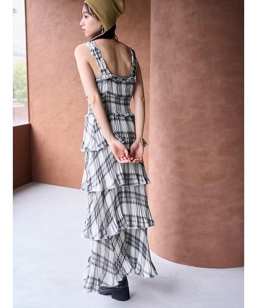 ティアードプリントキャミワンピース（ワンピース）｜SNIDEL