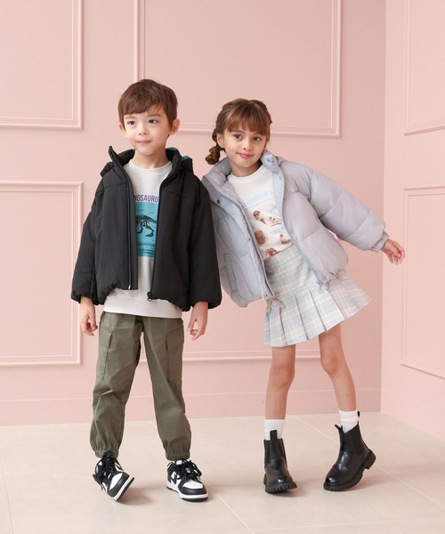 GLOBAL WORK（グローバルワーク）の「ライトウォームパファー/T/495934（ダウンジャケット/コート・キッズ・サックスブルー/ピンク・100cm/110cm/120cm）」の6枚目の写真