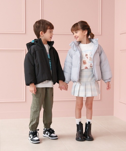 GLOBAL WORK（グローバルワーク）の「ライトウォームパファー/T/495934（ダウンジャケット/コート・キッズ・サックスブルー/ピンク・100cm/110cm/120cm）」の7枚目の写真