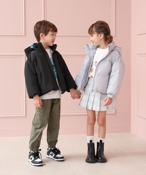 GLOBAL WORK（グローバルワーク）の「ライトウォームパファー/T/495934（ダウンジャケット/コート・キッズ・サックスブルー/ピンク・100cm/110cm/120cm）」の8枚目の写真