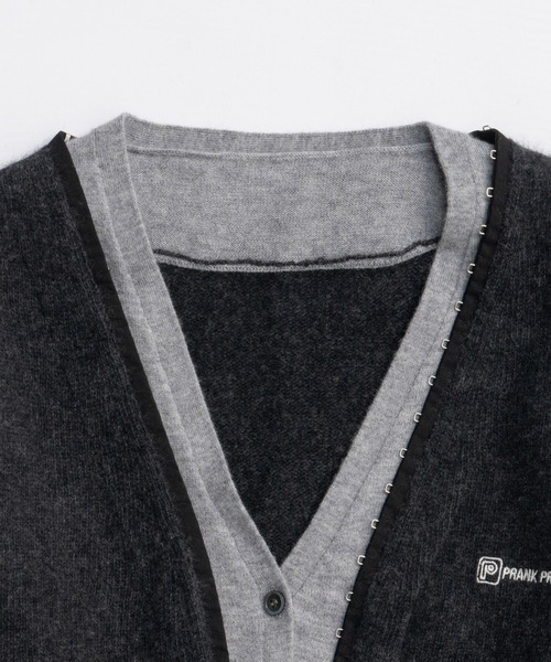 PRANK PROJECT（プランクプロジェクト）の「Vネックレイヤードカーデ / V-Neck Layered Cardigan（カーディガン/ボレロ・レディース・チャコールグレー/ライトイエロー/ブラウン・FREE）」の22枚目の写真