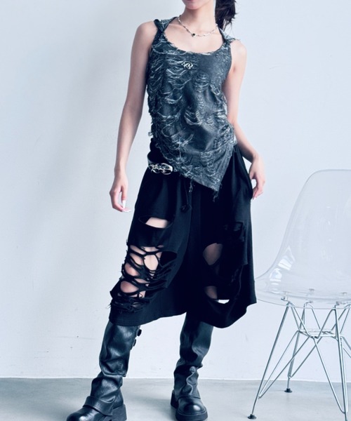 Crush cut】ハーフパンツ（スウェットパンツ）｜Y2K SYNAPSE