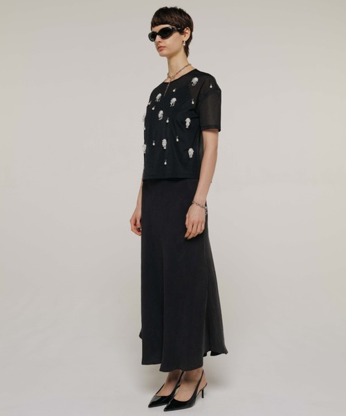 tシャツ SHEER BIJOU TSHIRT/シアービジューTシャツ レディース SHEER BIJOU TSHIRT/シアービジューTシャツ（Tシャツ/カットソー