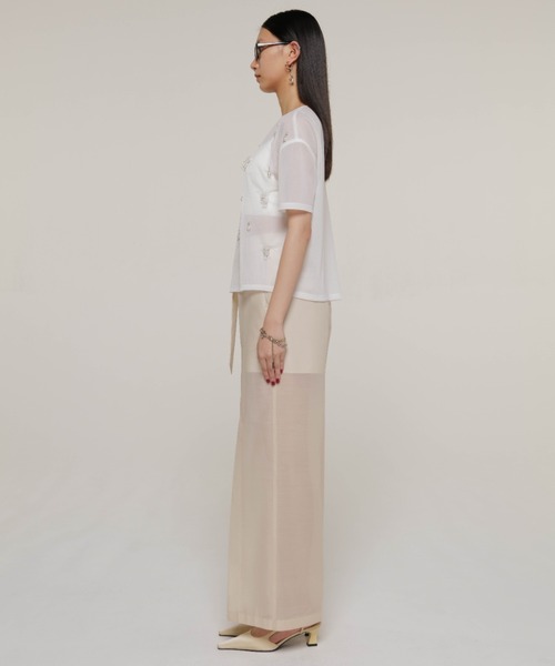 tシャツ SHEER BIJOU TSHIRT/シアービジューTシャツ レディース SHEER BIJOU TSHIRT/シアービジューTシャツ（Tシャツ/カットソー