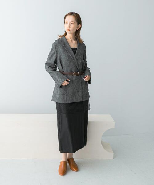 URBAN RESEARCH ROSSO WOMEN（アーバンリサーチ　ロッソ）の「シアー×ラインストーンレイヤードワンピース（ワンピース・レディース・ブラック・FREE）」の5枚目の写真