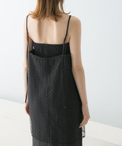 URBAN RESEARCH ROSSO WOMEN（アーバンリサーチ　ロッソ）の「シアー×ラインストーンレイヤードワンピース（ワンピース・レディース・ブラック・FREE）」の12枚目の写真