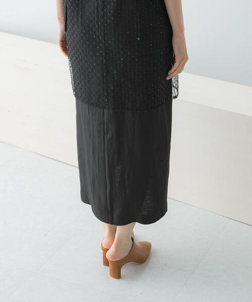 URBAN RESEARCH ROSSO WOMEN（アーバンリサーチ　ロッソ）の「シアー×ラインストーンレイヤードワンピース（ワンピース・レディース・ブラック・FREE）」の13枚目の写真