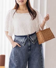 CLETTE（クレット）の「フレア袖レーストップス（シャツ/ブラウス・レディース）」