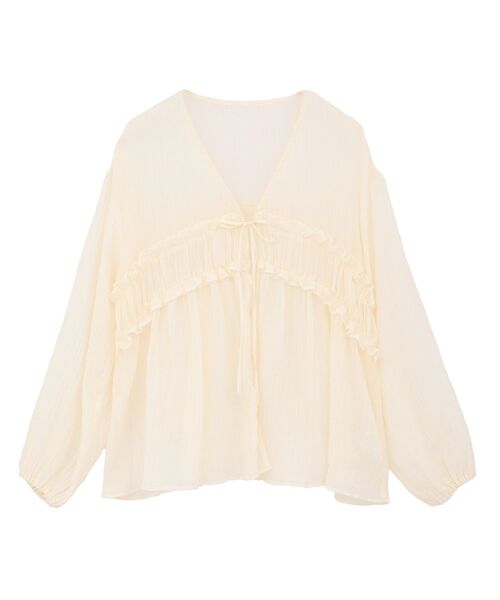 定価7万 ハリソン プリーツVネック デザインブラウス 定価7万 ハリソン プリーツVネック デザインブラウス レディース