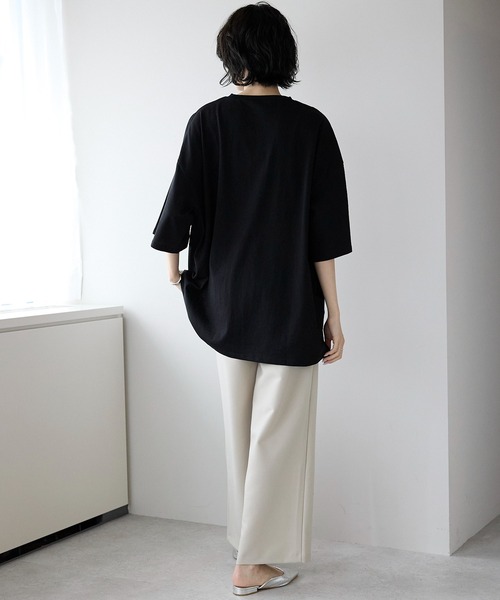 amini（アミニ）の「ビックシルエットプリントTシャツ　2型アソート（Tシャツ/カットソー・レディース・ホワイト系1/ホワイト系2/ブラック系1/ブラック系2・MEDIUM）」の20枚目の写真