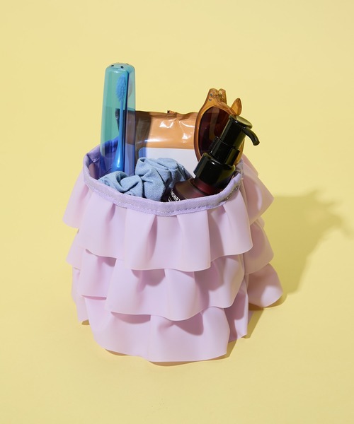 Casselini(キャセリーニ)の「Casselini HOME (キャセリーニ ホーム)PVCフリルミニ鉢カバー(フラワーベース・レディース・ミント/ブルー/ラベンダー/オレンジ・FREE)」の3枚目の写真