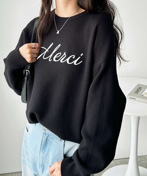 GeeRA(ジーラ)の「チェーンロゴ刺繍もちもちニットプルオーバー(ニット/セーター・レディース・グレー/ブラック・MEDIUM/LARGE/X-LARGE)」の18枚目の写真