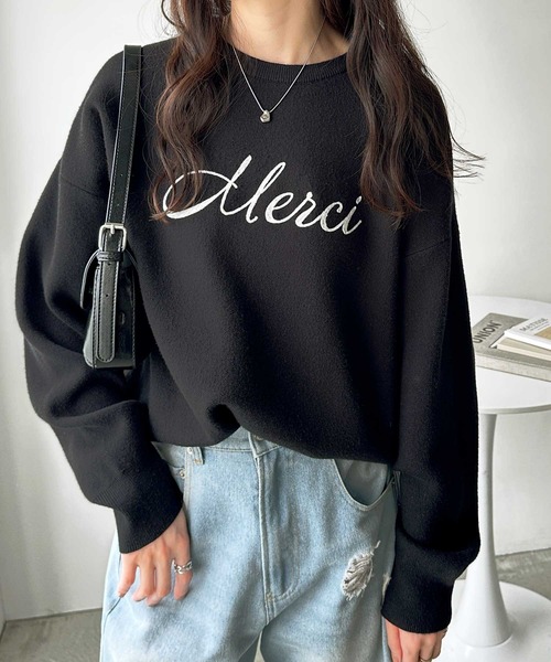 GeeRA(ジーラ)の「チェーンロゴ刺繍もちもちニットプルオーバー(ニット/セーター・レディース・グレー/ブラック・MEDIUM/LARGE/X-LARGE)」の16枚目の写真
