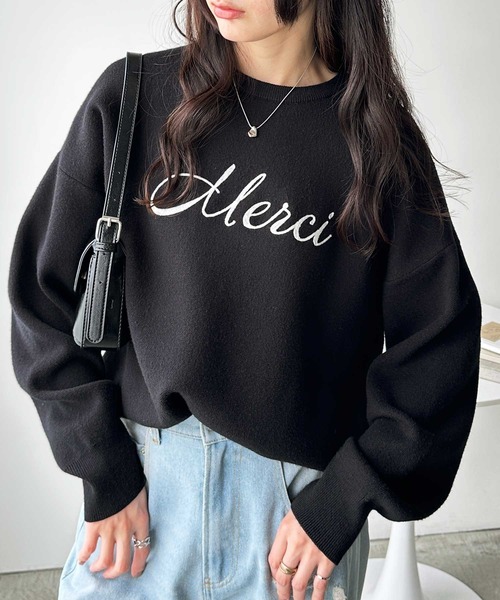 GeeRA(ジーラ)の「チェーンロゴ刺繍もちもちニットプルオーバー(ニット/セーター・レディース・グレー/ブラック・MEDIUM/LARGE/X-LARGE)」の17枚目の写真
