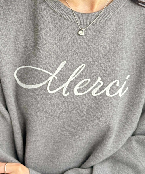GeeRA(ジーラ)の「チェーンロゴ刺繍もちもちニットプルオーバー(ニット/セーター・レディース・グレー/ブラック・MEDIUM/LARGE/X-LARGE)」の11枚目の写真