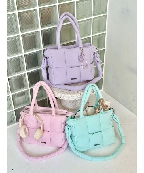 吉田朱里】マシュマロトートバッグ（ボストンバッグ）｜dazzlin