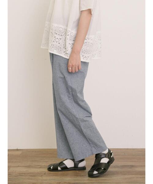 Samansa Mos2(サマンサ モスモス)の「【クールコットン】イージーストレートパンツ ≪M/Lサイズ≫(その他パンツ・レディース・グリーン/ベージュ/ネイビー/チャコールグレー・L/M)」の13枚目の写真