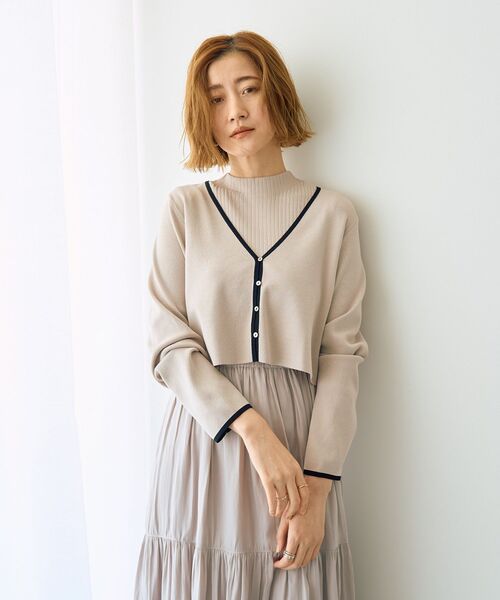 YECCA VECCA(イェッカヴェッカ)の「【2点SET】カーディガンセットワンピース(ワンピース・レディース・ブラック/ネイビー/グレイッシュベージュ・FREE)」の22枚目の写真